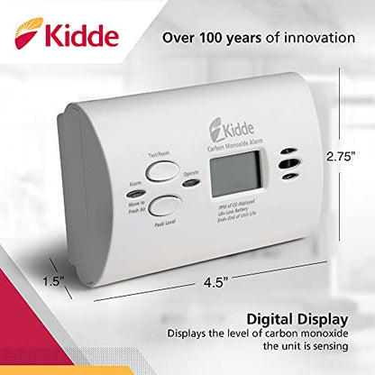 Kidde Carbon Monoxide Detector, AA Battery Powered CO Alarm with LEDs, Test-Reset Button, Low Battery Indicator, Portable - style: 3rd Edition