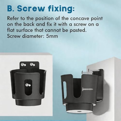 Multi-Size Wall Mount Cup Holder, Beer/Can/Drink/Wine Bottle Holder, Can Hold Mugs for Cars, Trucks, RVs, Vans, Boats
