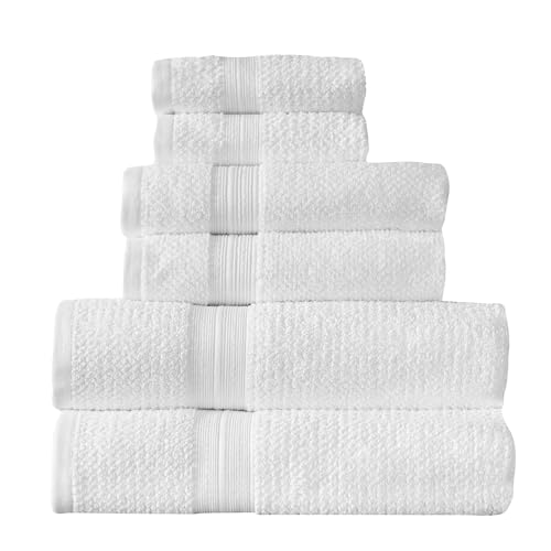 Arm & Hammer Quick Dry Bath Towel Set, 6 Piece, White - color: White
