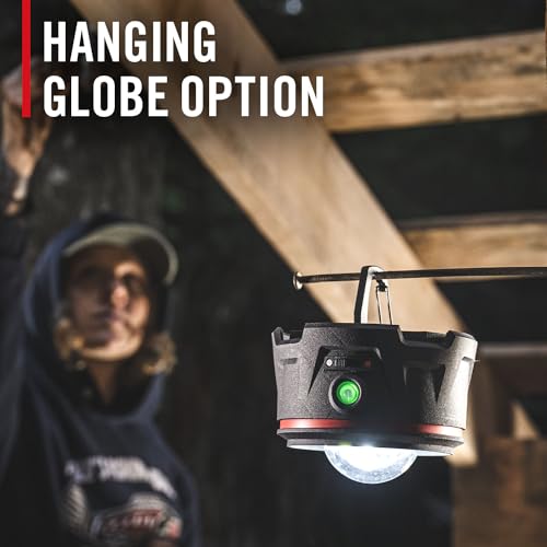COAST EAL40R 2500 Lumen Rechargeable Emergency Camping Lantern with Red Flashing Mode, Carabiner, Diffuser, Foldeable Handle, Moonglow™ Low Mode, Illuminated Power Button, USB-C Power Bank