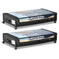 VEVOR Under Bed Storage with Wheels, 30.3 x 18.5 x 6.8 inch, Underbed Containers with Clear Lid, Underbed Shoe Organizer, Rolling Under the Bed Storage Bins for Clothes Shoes Blankets Bedroom, 2 Pack - style: C