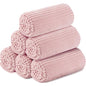 Buryeah 6 Pcs Flannel Throw Blanket Bulk 50 x 60 in Sleepover Blanket Outdoor Wedding Throw Lightweight, Oeko-tex Standard 100 Certified for Sofa Homeless Gifts (Light Pink) - color: Light Pink