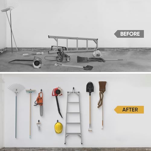 2PCS Wall Mounted Storage Hook is Used for Hanging Steel Heavy-Duty Transparent Hooks, Suitable for Hanging Bicycles, Ladders, Garden Tools, and Large Items in Bathrooms and Kitchens DJA599-02
