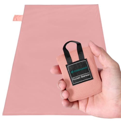 Odoland Sandproof Beach Blanket, Waterproof Portable Mat with Carry Pouch | 43.3“x27.5” Quick Drying & Foldable Lightweight Sand Free Beach Mat for Hiking, Camping, Travel, Pink - color: Pink, size: 27.5" x 43.3"(1 People)
