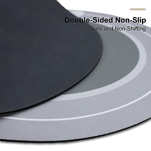 Rubber Bath mats Quick-Drying Non-Slip Bathroom mat Super Absorbent Bath mat Instant Dry Bath mat, Bathroom Rug in Front of The Kitchen Sink, Shower Room, Bathtub, Oval(Grey+17x47in) - color: Grey, size: 17x47in