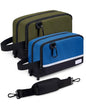 2 Pack Small Tool Bags Zipper Pouch for Organizing, with Adjustable Shoulder Strap & Carabiner, Utility Small Tool Pouch with Multi Pocket Compartments and Label Area (12" & 10") - color: Blue/Green