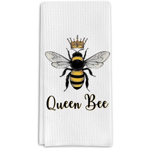 Queen Bee Kitchen Towels for Women, Bee Gifts Decorative Towels for Bar Kitchen Bathroom - color: Bee