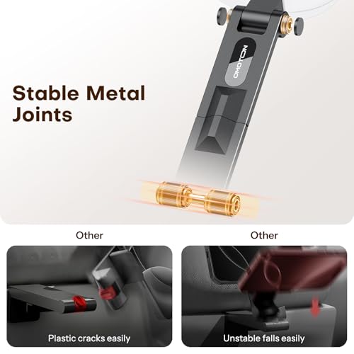 OMOTON TP02 360°Rotating for MagSafe Tripod, Adjustable Aluminum Magnetic Phone Tripod for iPhone 17/16/15/14 Pro Max Air, Foldable Cell Selfie Stick Fits Vlog, Gym, Travel Essentials, Black& Black - color: 8-Black& Black
