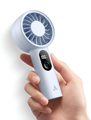 Aecooly Mighty Portable Fan, Powerful Handheld Fan, USB Rechargeable [10H Max Cooling Time], Mini Personal Battery Powered, Pocket for Travel, Summer, Gifts for Women, Girls -Blue - color: Blue, size: 1 Pack