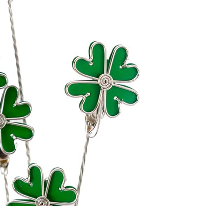 8-Branch Family Tree Picture Frame Holder, Card Photo Clips Holder Desk Stand for Memo Paper Note Photo Christmas Wedding Card Display (Green Clover) - style: Clover