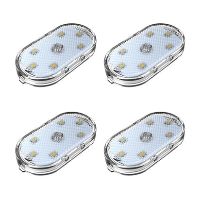 Mini LED Closet Light Touch Light Rechargeable Cabinet Lighting | Multi Color Wireless USB Rechargeable Magnetic LED Light for Bedroom Wardrobe Counter Kitchen (4Pcs/Pack) (White) - color: White