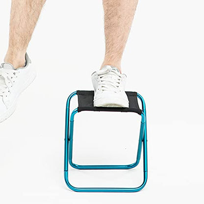 Portable Mini Folding Stool, Small Camping Stool Mortable Stool Can Hold Up to 150 Lbs - color: Mini-blue