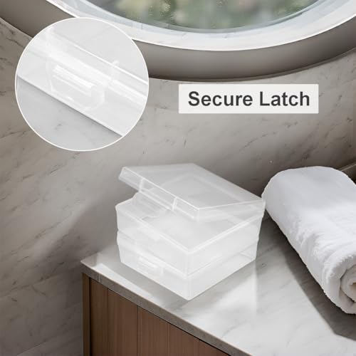 Soap Container, Shower Square Bar Holder Fit Handmade Soap, Travel Soap Case (Clear) - color: Clear