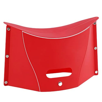 Foldable Stool Portable Chair Lightweight Collapsible Camping Hiking Stools,Small Folding Travel Chairs for Fishing Hiking Tours BBQ Parties Subway Squatty Potty (Red) - color: Red