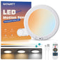 wowatt Rechargeable Ceiling Lights Battery Operated Ceiling Light with Remote Wireless Shower Lighting 3000K 4500K 6500K 7.48in Dimmable Timing Overhead Light for Closet Shower Living Room - color: 3CCT-Round, size: 1 Pack