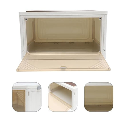 VICASKY Collapsible Camping Storage Box with Lid 25l Folding Lidded Storage Bin with Wooden Base Outdoor Car Trunk Organizer for Clothes and Gear