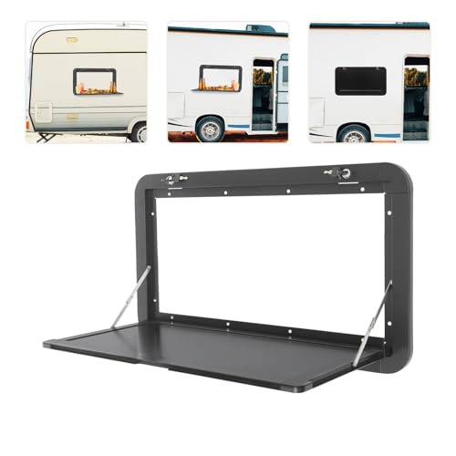 RV Foldable Table,800x450mm Folding Table, Lockable Wall Table Kit Outdoor Picnic Wall Mounted Table Rv，for Vans, Trucks, Campervans, Trailers