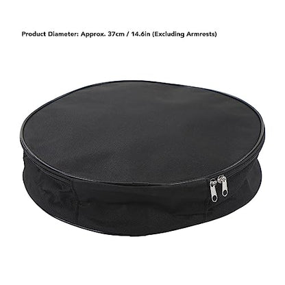 Tissting Round Cable Storage Bag 14.6 Inch - Waterproof Flame Retardant Organizer for EV Charging Cables, Jumper Cables, RV Sewer Hoses & Extension Cords, Portable with Handle