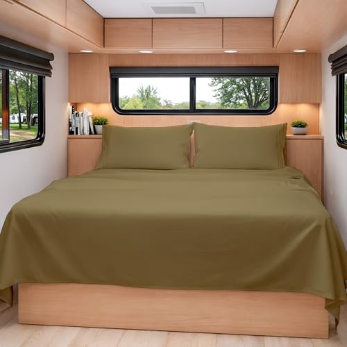 KRISHNA Twin Size 4 Piece Egyptian Cotton Sheet Set, Luxury Hotel Quality Taupe Solid Bed Sheets, Soft Breathable Cooling Bedding, 6-10 Inch Deep Pocket Fitted Sheet - color: Taupe Solid, size: Twin : 39" x 75"
