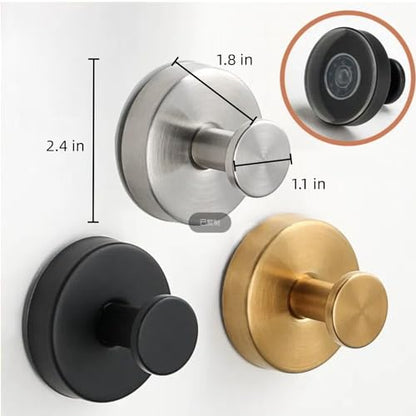 2025 Upgraded No-Drill Hooks, Suction Cup Hooks, Stainless Steel Suction Cup for Shower, Bathroom, Hanging Towels, Mounting on Glass Shower Doors, Tile, Mirrors (Sliver 6 PCS) - color: Sliver 6 PCS