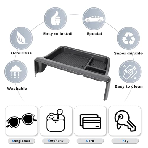 Center Console Dashboard Organizer Compatible with 2024 2025 2026 Toyota Tacoma / 2025 2026 4Runner Dash Organizer Tray Behind Screen Dashboard Interior Accessories(Only for 14-inch Screen) - size: 14 - Inch