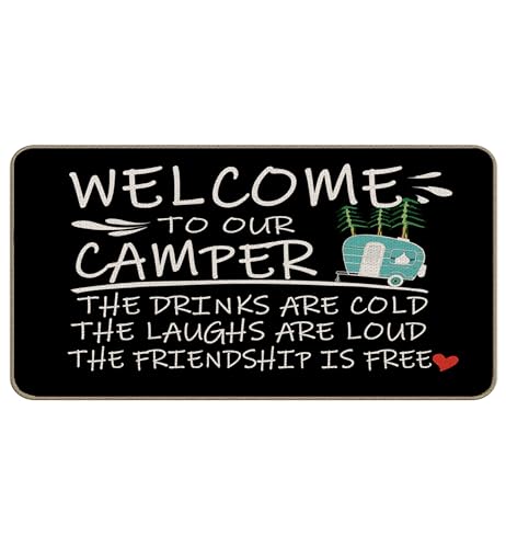 Camping Camper Door Mat 17 x 30,Camper Rugs for Inside,Camper Mat,Rv Door Mat,Camper Must Haves 2025,Home Rv Front Door Porch Outdoor Indoor Decorations - color: Color 29