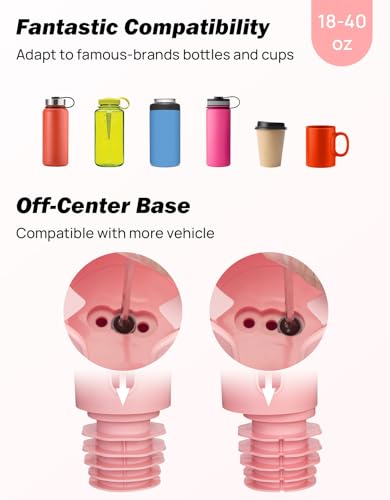 JOYTUTUS Cup Holder Phone Mount for Car, Car Cellphone Large Adapter Long Arm with 360 Degree Rotation, Compatible iPhone, Samsung & All Smartphones,Pink,1 Pack - color: PINK