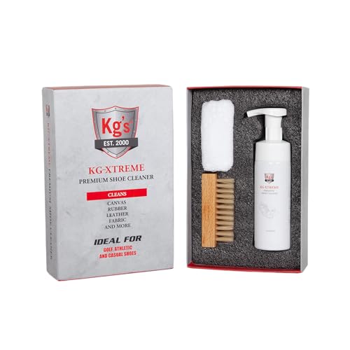 Kg's Premium Shoe Care Kit – Includes Cleaner, Suede Kit, Black & Brown Polish, Brushes, Applicators & Cloths for All Shoes - style: Shoe Cleaning Kit