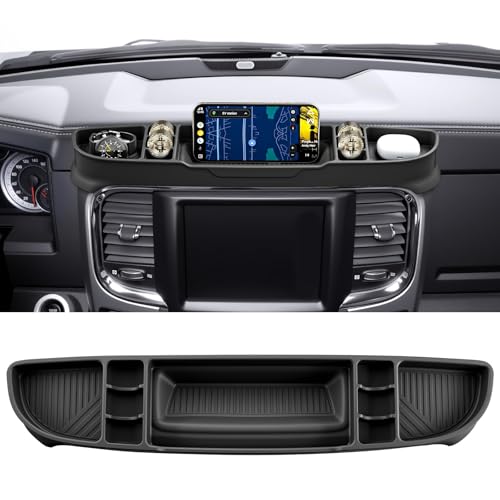 Dashboard Storage Organizer Compatible with Dodge RAM 1500/2500/3500 2013-2018 Only 5" and 8.4" Screen Dash Storage Tray Replacement for Ram 1500 Accessories (Not for 12"/14.4") - size: 2013-2018