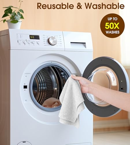 KitchLife Microfiber Cleaning Cloth Roll, 100 Pack - Tear-Away Microfiber Paper Towels, Lint-Free, Reusable, Washable for Kitchen, Car, Dishes, and Sensitive Surfaces (Light Gray) - color: Light Gray, size: 100 Pack