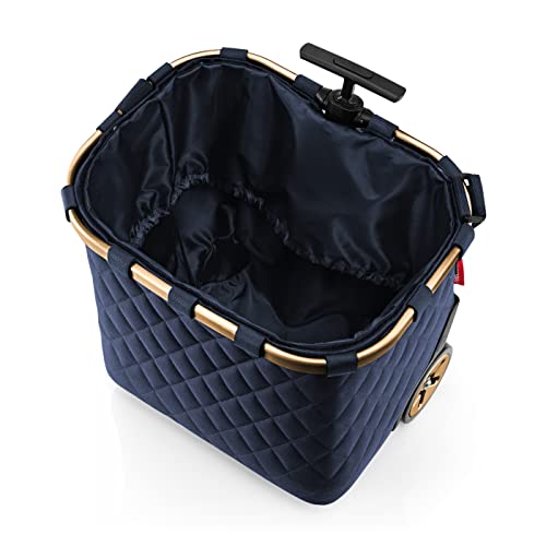reisenthel carrycruiser Rhombus Midnight Gold - Portable Shopping Trolley with Sturdy Aluminum Frame, Shoulder Strap and Removable mesh Inner Bag -Water-Repellent - color: Rhombus Midnight Gold