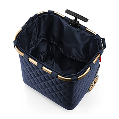 reisenthel carrycruiser Rhombus Midnight Gold - Portable Shopping Trolley with Sturdy Aluminum Frame, Shoulder Strap and Removable mesh Inner Bag -Water-Repellent - color: Rhombus Midnight Gold