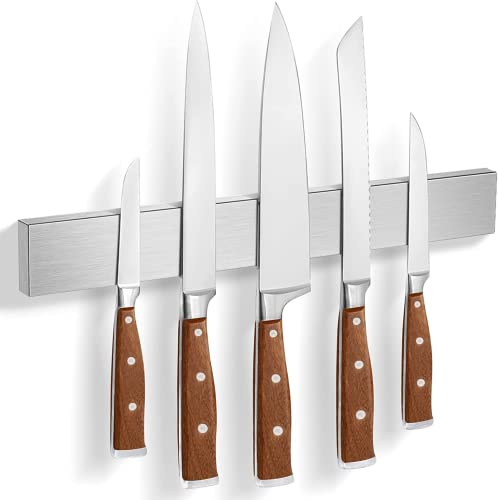 Knife Magnetic Strip, Magnetic Knife Holder for Wall Mount Fridge Refrigerator Knives Magnet Bar Tool Rack RV Kitchen Utensil Holder Metal Kitchen Tool Holder Knives Block RV Accessories 12 Inch - size: 12 inches