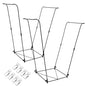 2 Pack Trash Bag Holder, Metal Garbage Bag Holder, 30-45 Gallon Portable Trash Bag Holder Stand, Multi-use Leaf Bag Holder for Yard, Camping, Garden, Lawn - color: BlackA-2PCS