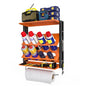 Spray Bottle Holder Wall-Mounted, Aerosol Spray Can Holder, Heavy Duty Paint Bottle Organizer with 8 Can Holes 80 LBS, Utility Storage Rack With Paper Towel Holder for Garage, Shop or Tool Trailer - style: B-Spray Can Rack