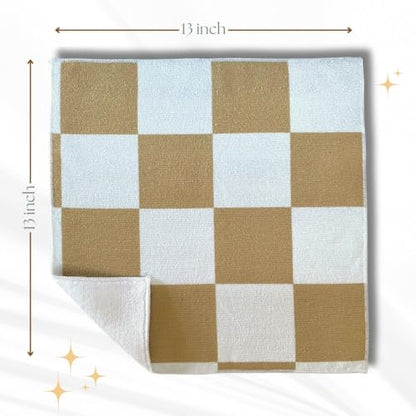 Microfiber Cleaning Cloths 13x13 – Lint-Free, Streak-Free Reusable Towels for Kitchen, Glass, Bathroom & Car | Cloak & Sage - color: Latte