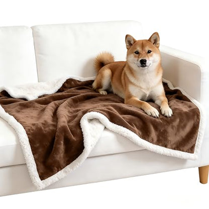 Kritter Planet Dog Blankets for Small Dogs, Soft Puppy Blanket, Pet Blankets for Cats, Lightweight & Washable, Perfect for Dog Beds, Car Seats, Creat, 30x40 inches - color: Brown