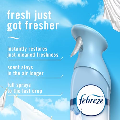 Febreze New & Improved Air Mist Scent Mix, Air Freshener, Home and Kitchen Essentials, Odor Fighting Room Spray, 8.1 oz bottle, 3 Count - style: Crisp Clean Mix Pack