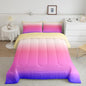 Feelyou Ombre Comforter King, Pink Purple Gradient Duvet Set - 3Pcs - color: Multi 02, size: King