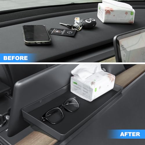 for Tesla Model Y Upgrade Behind Screen Storage Box Dashboard Hidden Organizer Tray Non-Slip Sunglass Card Holder for 2021-2023 Tesla Model 3 and 2021-2025 Model Y (Not fit 2025 Juniper) - size: 2021-2023Model3 & 2021-2025Model Y(Not fit Juniper