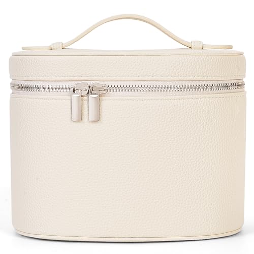 YFGBCX Makeup Bag Vanity Case with Removable Divider Travel Toiletry Bag Portable Cosmetic Bag Makeup Organizer Case - color: Beige