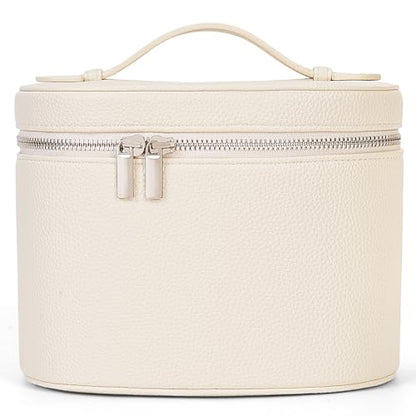 YFGBCX Makeup Bag Vanity Case with Removable Divider Travel Toiletry Bag Portable Cosmetic Bag Makeup Organizer Case - color: Beige