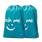 2 Pack XL Travel Laundry Bag, Dirty Clothes Organizer with Drawstring, Large Enough to Hold 4 Loads of Laundry， Easy Fit a Laundry Hamper or Basket，24" x 36" - color: Blue&Blue