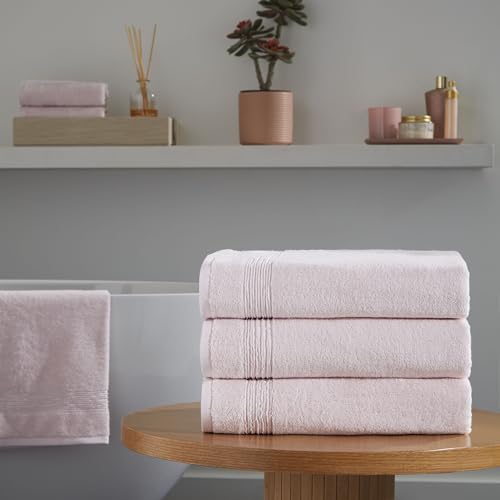 Ozdilek 4-Piece Bath Towels, 27x54, 100% Turkish Cotton, Luxury Quick Dry, Extra Large, Fade-Resistant, Eco-Friendly, Spa Towel, Comfortable (Mauve Pink) - color: Mauve Pink