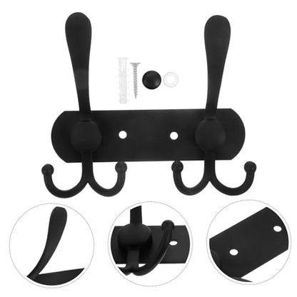 Homoyoyo Wall Mounted Multi-Functional Hooks for Bathroom Kitchen and Home Towel and Coat Hangers Easy to Install for Organizing Keys Purses and More