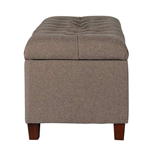HomePop Ainsley 40" Storage Ottoman Bench - Brown - color: Brown