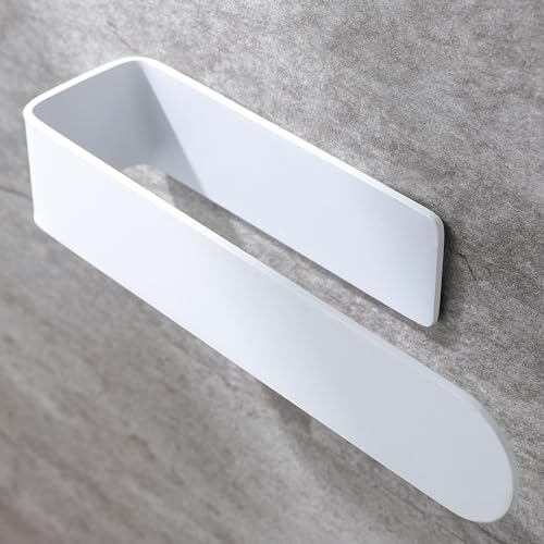 Taozun White Towel Rack, Self Adhesive Hand Towel Holder Towel Ring, Stainless Steel Towel Bar for Bathroom or Kitchen Wall - color: White, size: 8-inch