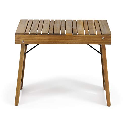 Christopher Knight Home Hilton Outdoor Acacia Wood Folding Side Table, Teak Finish - color: Teak Finish