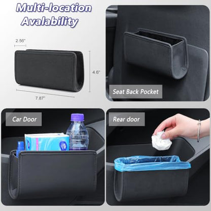 Tumecos 2Pcs Multifunctional Storage Box,Car Trash Can, Auto Door Side Organizer,Large Capacity Storage Bag,Back Seat Storage Pocket, Car Accessories Organizer Box(Style A) - style: Style A
