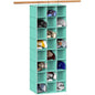 Simple Houseware 24 Section Shelves Hanging Shoes Organizer Holder for Closet, Turquoise - color: Turquoise
